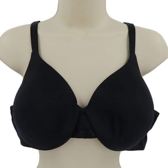 Bali 38C One Smooth U Smoothing Bra Solid Black Underwire Lined 3W11 3B11 Womens - Picture 1 of 14